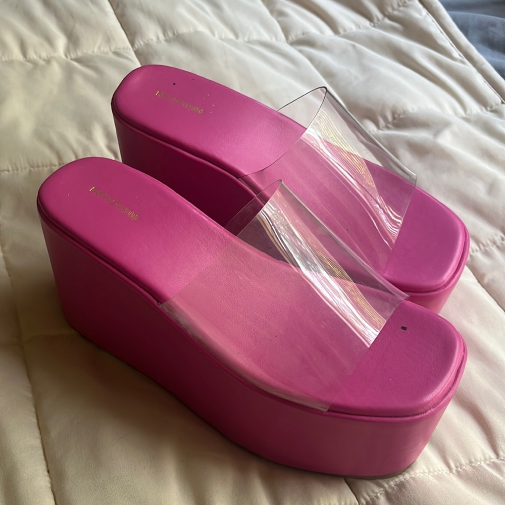 Pink platform heels size 5